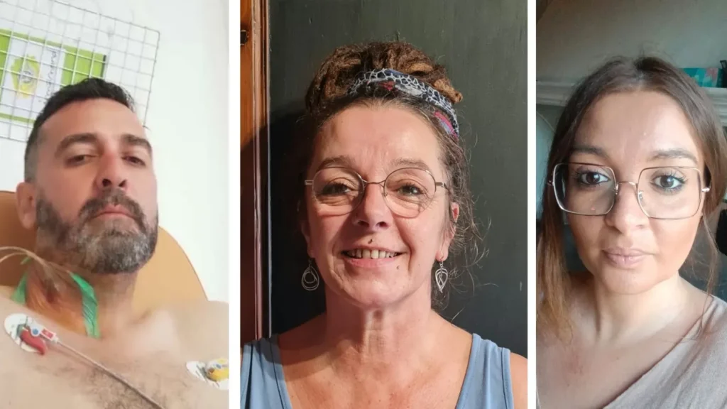 Gregory Olivia et Jenny de gauche a droite souffrent de lourdes complications liees a la pose de protheses ou d implants filets 2353886