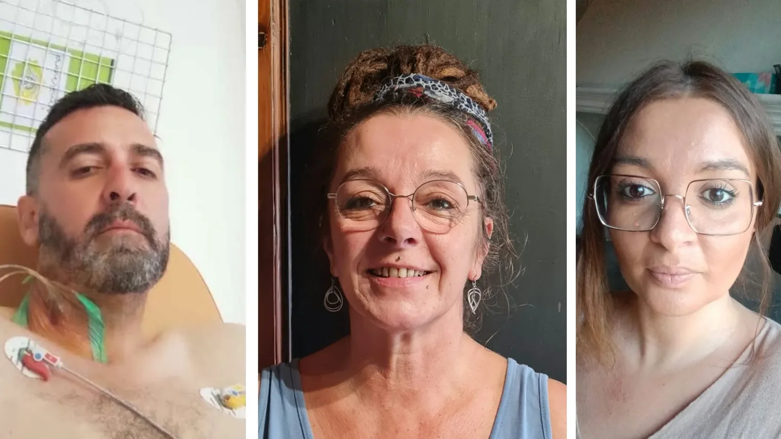 Gregory Olivia et Jenny de gauche a droite souffrent de lourdes complications liees a la pose de protheses ou d implants filets 2353886