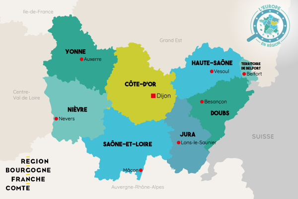 carte bourgogne franche comte