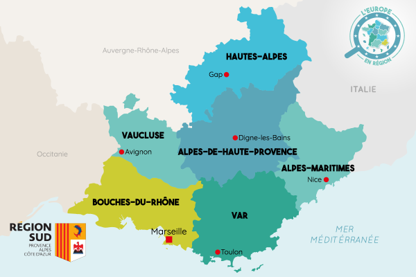 carte region provence alpes cote d'azur